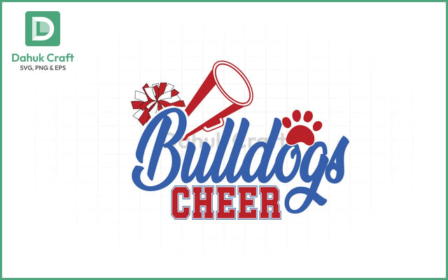 Bulldogs Cheer SVG – Team Spirit SVG PNG & EPS V 2 SVG dahukdesign 