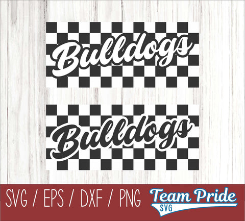 Bulldogs Retro Team Design SVG Digital Download Printable - SVG, EPS, DXF, PNG SVG Team Pride SVG 