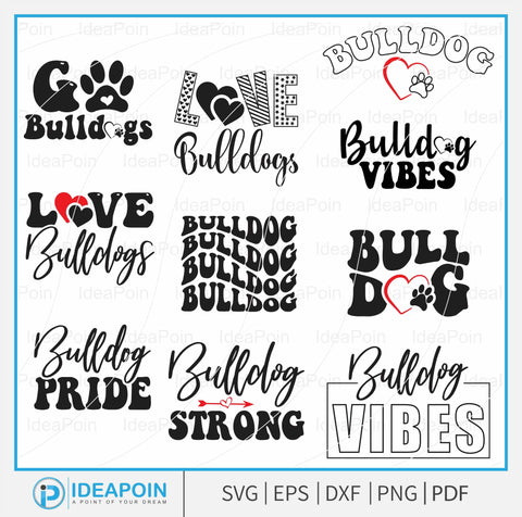 Bulldogs SVG, Cheer mom svg, Bulldog Design Bundle, Bulldog Shirts, Bulldog Tee, Bulldog Sticker, Bulldog SVG SVG Dinvect 