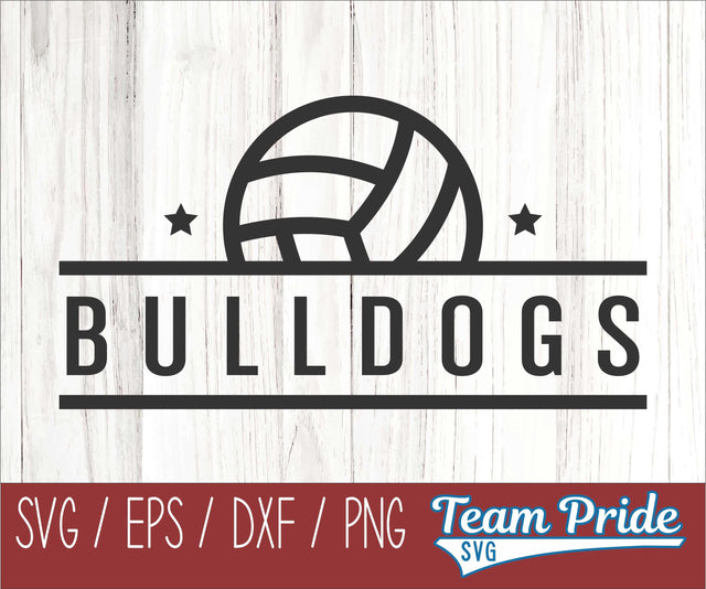 Bulldogs Volleyball SVG Digital Download Printable - SVG, EPS, DXF, PNG 2 SVG Team Pride SVG 