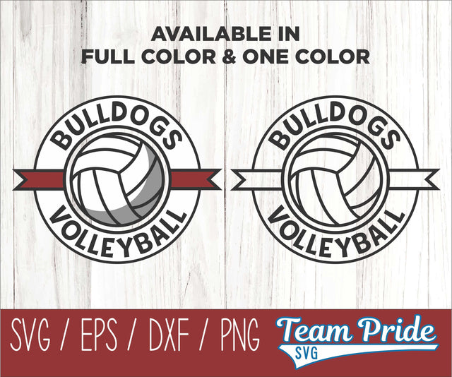 Bulldogs Volleyball SVG Digital Download Printable - SVG, EPS, DXF, PNG SVG Team Pride SVG 
