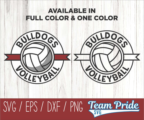 Bulldogs Volleyball SVG Digital Download Printable - SVG, EPS, DXF, PNG SVG Team Pride SVG 