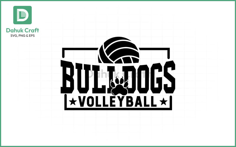 Bulldogs Volleyball SVG – Mascot Logo SVG PNG & EPS V6 SVG dahukdesign 