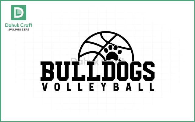 Bulldogs Volleyball SVG – Mascot Logo SVG PNG & EPS V7 SVG dahukdesign 
