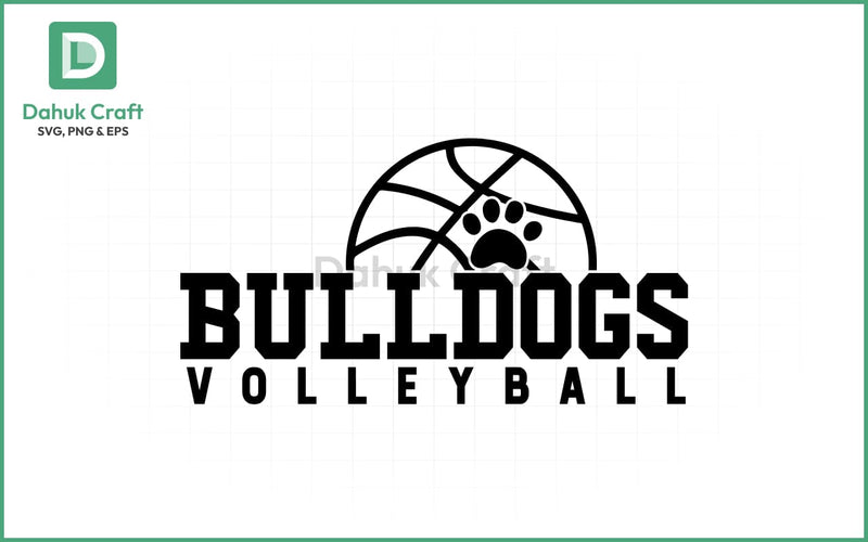 Bulldogs Volleyball SVG – Mascot Logo SVG PNG & EPS V7 SVG dahukdesign 