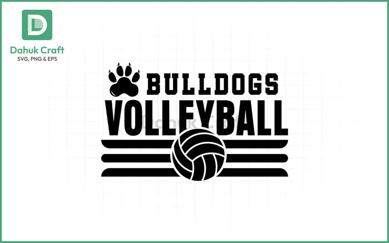 Bulldogs Volleyball SVG – Mascot Logo SVG PNG & EPS V7 SVG dahukdesign 