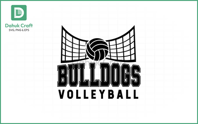 Bulldogs Volleyball SVG – Mascot Logo SVG PNG & EPS V8 SVG dahukdesign 