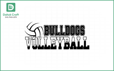 Bulldogs Volleyball SVG – Mascot Logo SVG PNG & EPS V9 SVG dahukdesign 