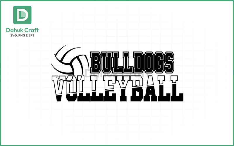 Bulldogs Volleyball SVG – Mascot Logo SVG PNG & EPS V9 SVG dahukdesign 