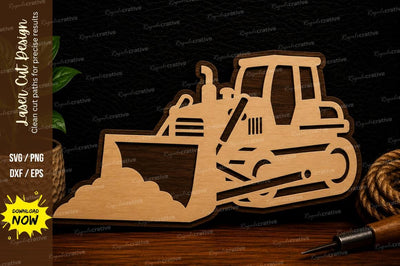 Bulldozer Construction Laser Cut Svg Design SVG Regulrcrative 