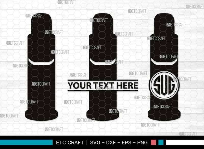 Rustic Bullet Svg Bullet Monogram, Bullet Silhouette, Bullet SVG, Guns Svg, Gun Round Svg ...