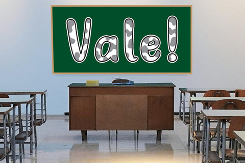 Bulletin Board Alphabet Letters (Cow Pattern) Ready to Print SVG zafrans studio 