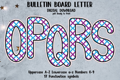 Bulletin Board Alphabet Letters Decor Ready to Print SVG zafrans studio 