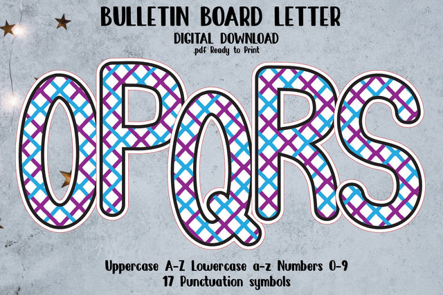 Bulletin Board Alphabet Letters Decor Ready to Print SVG zafrans studio 