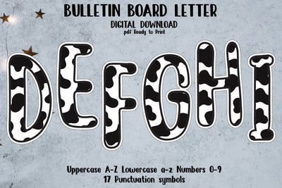 Bulletin Board Alphabet Letters Ready to Print SVG zafrans studio 