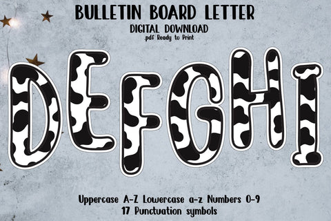 Bulletin Board Alphabet Letters Ready to Print SVG zafrans studio 