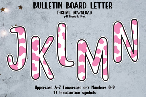 Bulletin Board Alphabet Letters Ready to Print SVG zafrans studio 