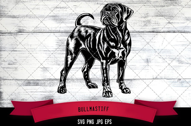 Bullmastiff SVG, Dog SVG, Logo - Digital Download with Commercial License for Cricut, Silhouette, Scan N Cut Crafting SVG Loveleen Kaur 