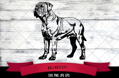 Bullmastiff SVG, Dog SVG, Logo - Digital Download with Commercial License for Cricut, Silhouette, Scan N Cut Crafting SVG Loveleen Kaur 