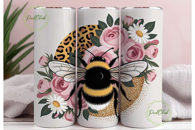 Bumblebee Glitter 20oz Tumbler Wrap Sublimation PixelChick 