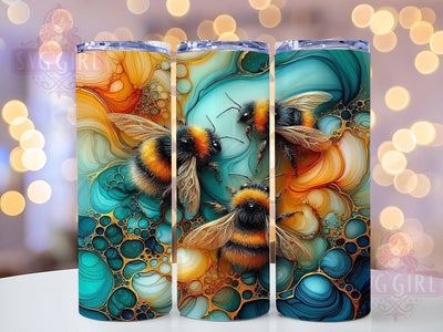 Bumblebee Honey Drip Tumbler, Bee Lover Wrap, Cute Bee Cup, 20oz Sublimation Wrap, Stylish Bee Design Tumbler, Artistic Bumblebee Cup, Honeybee Theme Wrap Sublimation SvggirlplusArt 