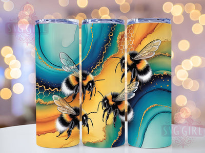 Bumblebee Honey Drip Tumbler, Bee Lover Wrap, Cute Bee Cup, 20oz Sublimation Wrap, Stylish Bee Design Tumbler, Artistic Bumblebee Cup, Honeybee Theme Wrap Sublimation SvggirlplusArt 