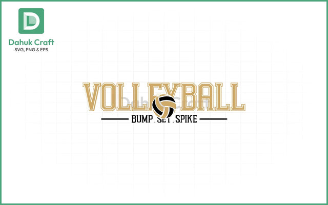 Bump Set Spike Volleyball SVG Volleyball SVG PNG & EPS V2 SVG dahukdesign 
