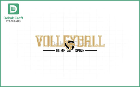 Bump Set Spike Volleyball SVG Volleyball SVG PNG & EPS V2 SVG dahukdesign 