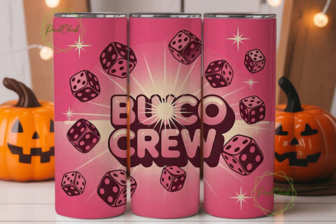 Bunco Crew 20oz Tumbler Wrap Sublimation PixelChick 