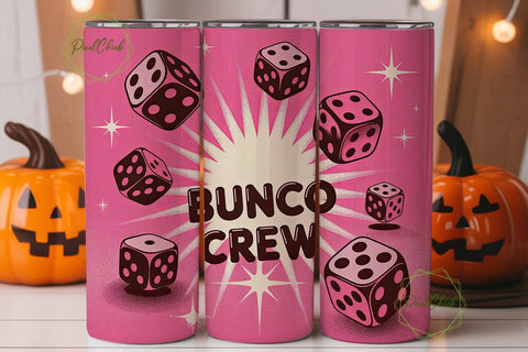 Bunco Crew 20oz Tumbler Wrap Sublimation PixelChick 