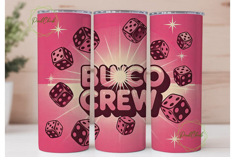 Bunco Crew 20oz Tumbler Wrap Sublimation PixelChick 