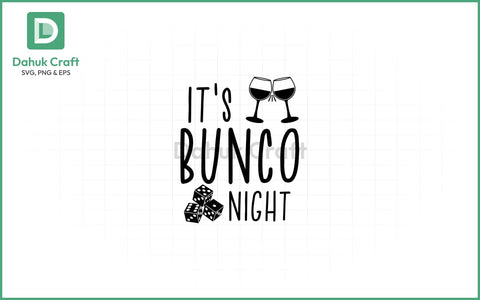 Bunco Night SVG – Dice & Drinks Fun Bunco Night SVG PNG & EPS V2 SVG dahukdesign 