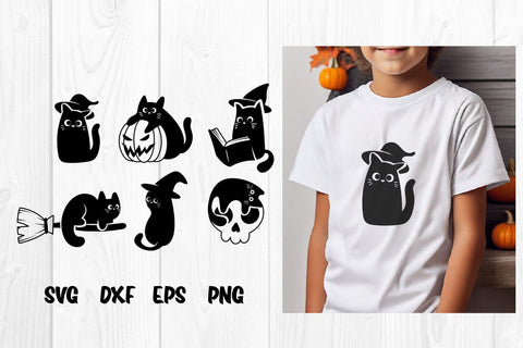 BUNDLE Cats Halloween. Hallowen cats cute SVG dadan_pm 