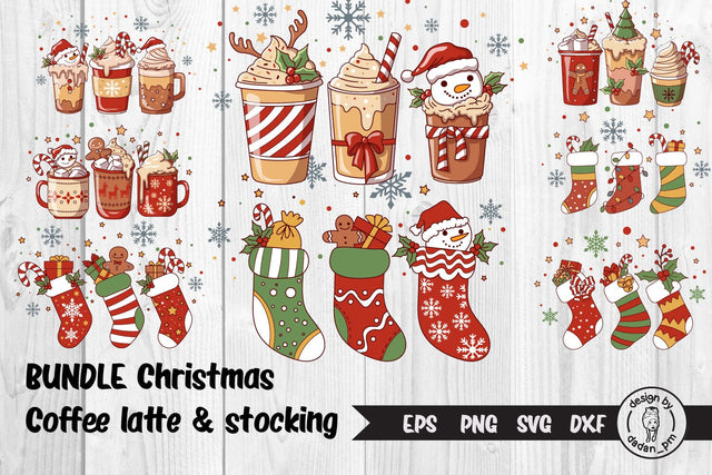 Bundle Christmas latte, Christmas sock svg SVG dadan_pm 