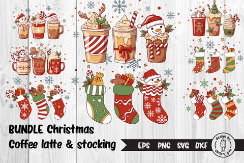 Bundle Christmas latte, Christmas sock svg SVG dadan_pm 