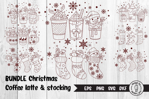 Bundle Christmas latte, Christmas sock svg SVG dadan_pm 