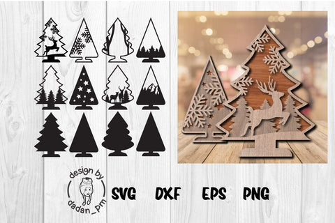Bundle christmas tree laser cut svg SVG dadan_pm 