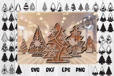 Bundle christmas tree laser cut svg SVG dadan_pm 