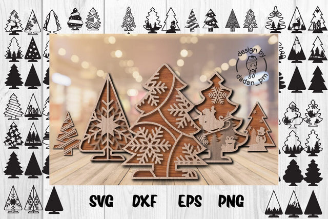 Bundle christmas tree laser cut svg SVG dadan_pm 