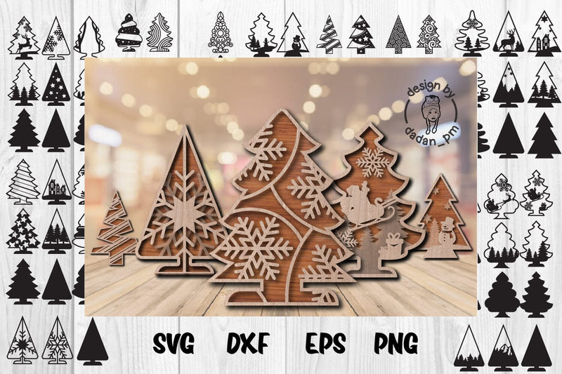 Bundle christmas tree laser cut svg SVG dadan_pm 