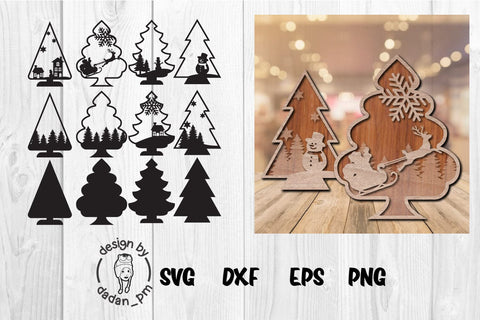 Bundle christmas tree laser cut svg SVG dadan_pm 