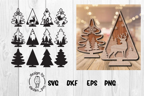 Bundle christmas tree laser cut svg SVG dadan_pm 