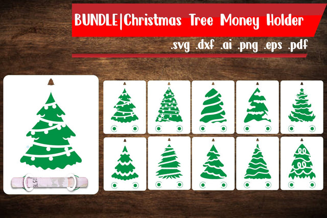 Bundle | Christmas Tree Money Holder 3D Paper zafrans studio 