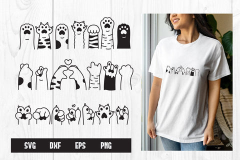 Bundle Cute Cats SVG, Funny cat Cat clipart, Meow Svg SVG dadan_pm 