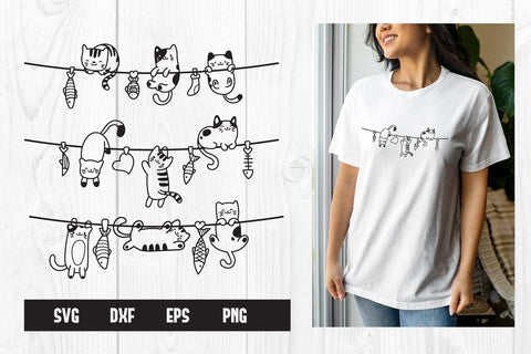 Bundle Cute Cats SVG, Funny cat Cat clipart, Meow Svg SVG dadan_pm 