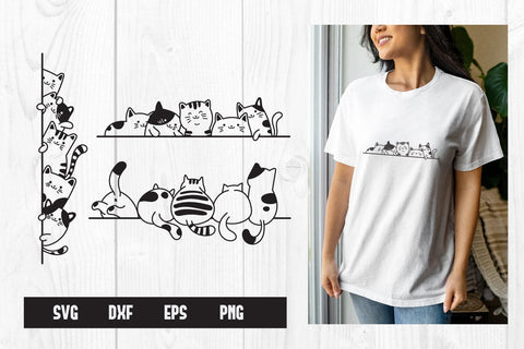 Bundle Cute Cats SVG, Funny cat Cat clipart, Meow Svg SVG dadan_pm 