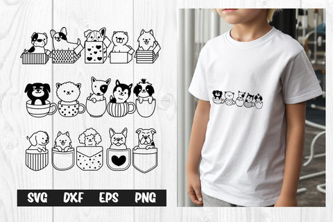 Bundle Cute Dog SVG, Funny dogCat clipart SVG dadan_pm 