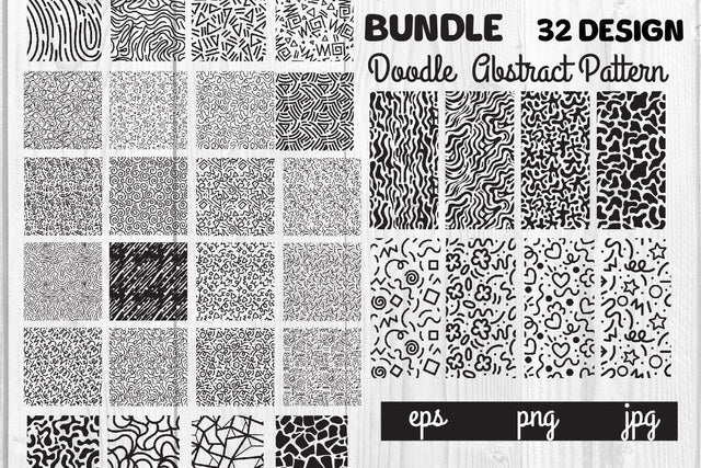 Bundle Doodle abstract pattern, texture graphic background SVG dadan_pm 