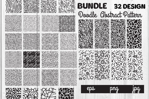 Bundle Doodle abstract pattern, texture graphic background SVG dadan_pm 
