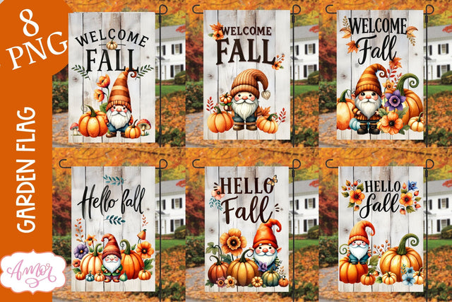 Bundle Fall garden flag PNG for sublimation Sublimation Amorclipart 